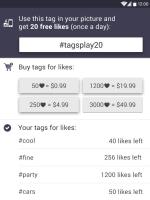 TagsPlay - Likes for Instagram APK Ảnh chụp màn hình #2