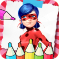 Cat Coloring black Kids Book Apk