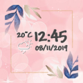 Cute Digital Clock Widget for Girls Apk