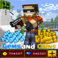 Cheats Pixel Gun 3d Hack Coins And Gems - prank APK تصویر هنری