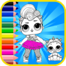 Coloring Dolls Surprise Application icon