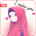 Cute Hijab Girl Stickers 2020. Islamic wastickers. Apk