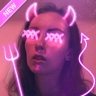 Neon Devil Horns Photo Editor Application icon