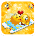 Blue Cute Emoji Smileys Theme Apk