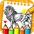 Animal Coloring Games: King Zoo coloring book Lion Apk