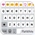 Flat White Emoji Keyboard Apk