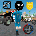 Incredible Stickman US Police Rope Hero Simulator Apk