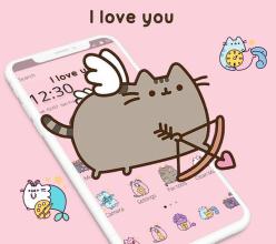 Pink Pusheen Love Arrow Kitty Theme APK Download for Android