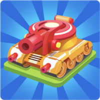 Merge Tanks - Click &amp; Idle Tycoon Games APK تصویر هنری