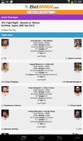 MMA Stats by BetMMA.tips APK スクリーンショット画像 #12