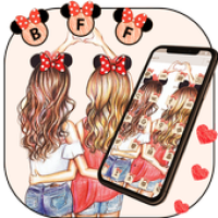 Изображения Cartoon Loving Girl Friends Theme на ПК с Windows