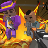 GunGame shooting warfare: blocky gangster APK صورة الغلاف