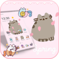 Pink Cute Pusheen Kitty Theme Apk