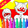 Coloring Miraculous Book Ladybug Cat for Noir Kids Application icon