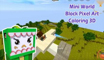 Mini World Pixel Blocks Art Coloring 3D APK Ekran Görüntüsü Küçük Resim #1