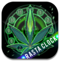 Analog Rasta Weed Clock Widget Apk