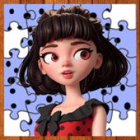 Girl Bug Puzzle Jigsaw Simgesi