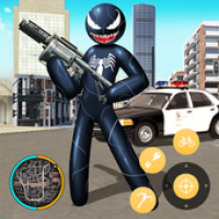 Black Spider stickman Rope Hero Vice Town APK icon