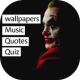 Joker wallpaper, music, Quotes, Quiz APK