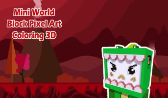 Mini World Pixel Blocks Art Coloring 3D APK Ekran Görüntüsü Küçük Resim #2