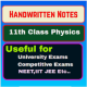 Handwritten Notes of 11th Class Physics APK