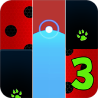 Piano Ladybug Noir Tiles 3 APK Иконка