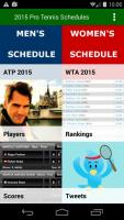 2016 Tennis Schedules ATP WTA APK スクリーンショット画像 #1