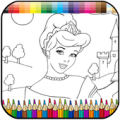 Princess coloring kids paint Apk