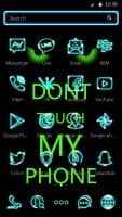 Captura de pantalla de Don't Touch My Phone green theme HD cool wallpaper APK #3