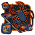 Orange Black Spider Theme Apk