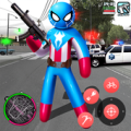 Spider Capitaine american Stickman Rope Hero Crime Apk