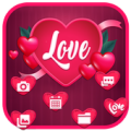 Red Love Heart Theme Apk