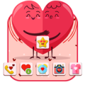 Cute Heart Couple Theme Apk