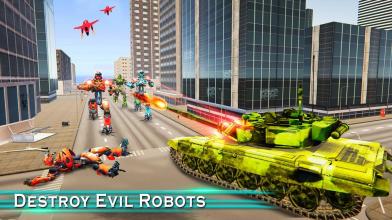 Robot Tank Transformation: Flying Robot Shooting APK Download for Android