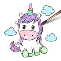 Изображения Unicorn Glitter Coloring Book 🦄 на ПК с Windows