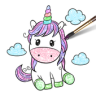 Unicorn Glitter Coloring Book 🦄 Game icon