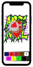 Pixel logo football Graffiti : Color by number APK Download for Android