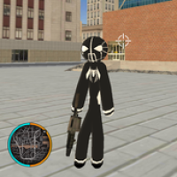 Black Spider Stickman Rope Hero Neon Mafia Crime APK ภาพหน้าปก