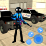 Police Superhero Stickman Rope Hero Gangstar Crime Game icon