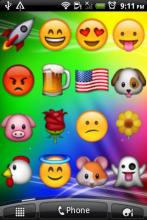 Emoji clock and battery widget APK Download for Android