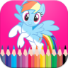 Coloring Book For Pony Unicorn horses Application icon