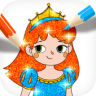 Princess Glitter Coloring Book 🎨👸🏼 Game icon