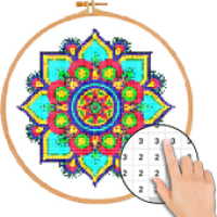 Ikon Mandala Cross Stitch Color By Number APK