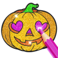 Rainbow Glitter Coloring Book Halloween Apk