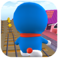 Run Blue Cat Subway Rail 3D Apk