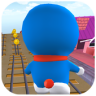 Run Blue Cat Subway Rail 3D Game icon